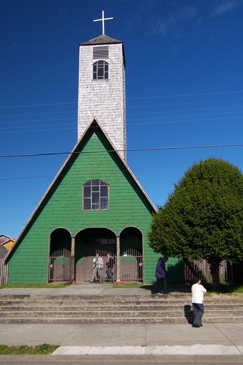 Green and White Church