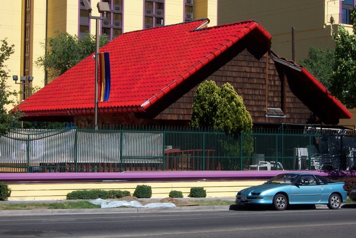 Blue Car Red Roof