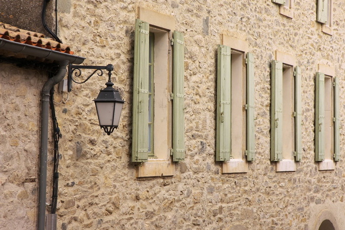 Lamp and Green Windows