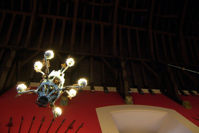 Red, Brown and Chandelier