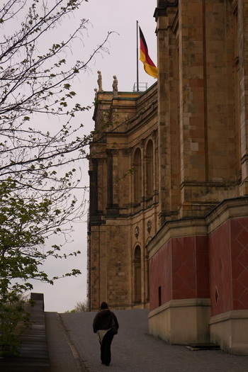 Walking up to the Parliament Building