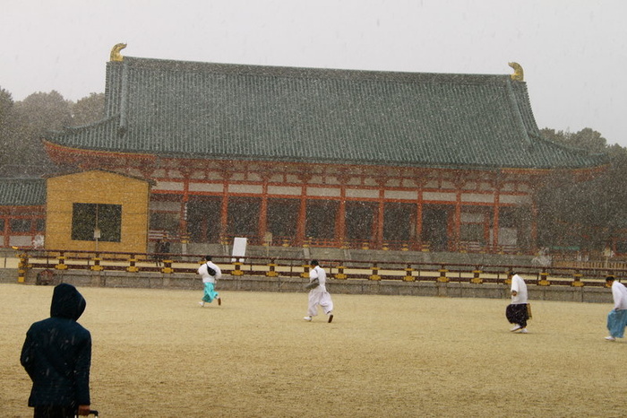 Monks in Snow